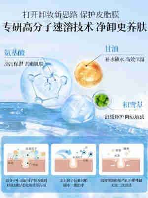 卸妆水深层清洁毛孔眼唇脸三合一卸妆乳油敏感肌温和脸部官方正品