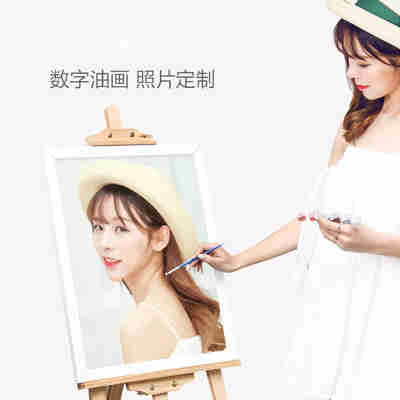 71TX照片人物定 制 diy数字油画手绘涂色消磨时间成人填充油彩装