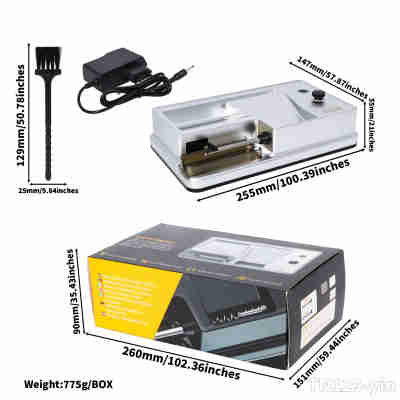 星布斯跨境新款电动拉烟器+卷烟器粗细两用USB接口拉烟器单个彩装