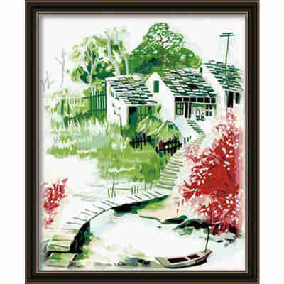 3EW1 画画diy数字油画客厅风景填充色减压难手工绘油彩装